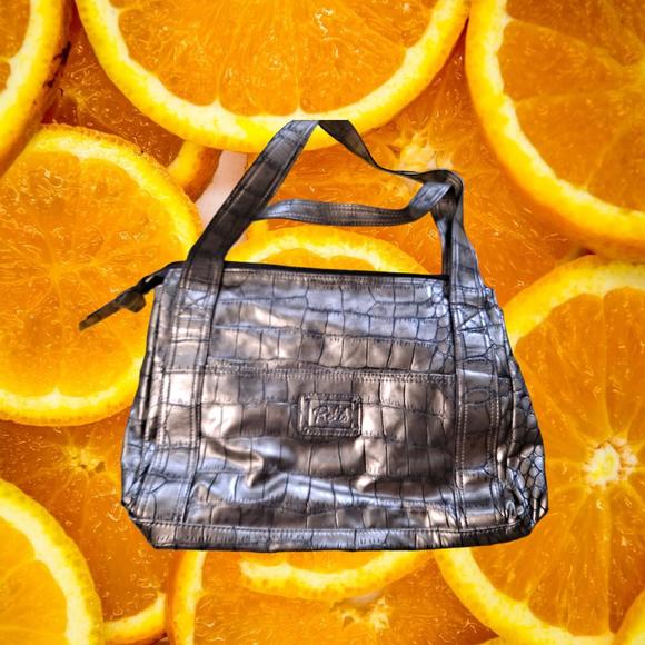 Relic Gold Cobblestone Design Shoulder Bag‎ Satchel Purse with Buckles on Straps - Picture 1 of 6